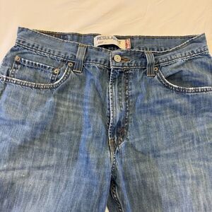 Levis 505 Jeans Mens Y2K 34X30 Blue distressed Rare Blank Red Tag 32 X 28